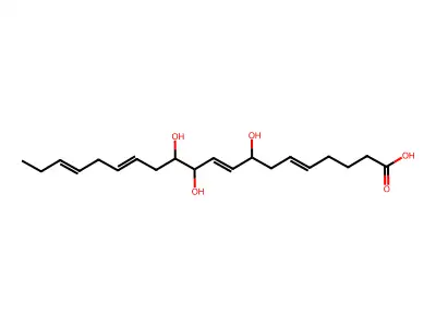 8,11,12-Trihydroxyicosa-5,9,14,17-tetraenoic acid structure