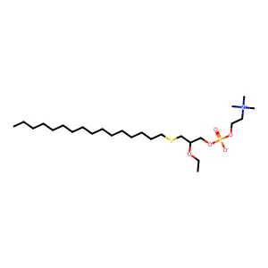 1-Thiohexadecyl-2-ethyl-glycero-3-phosphocholine structure