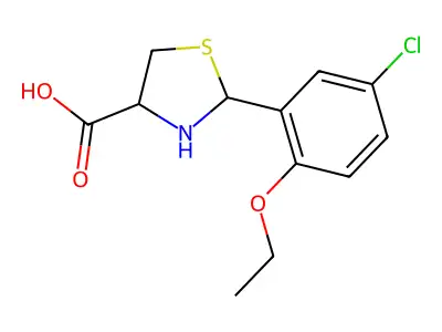 2-(5-Chloro-2-ethoxy-phenyl)-thiazolidine-4-carboxylic acid structure