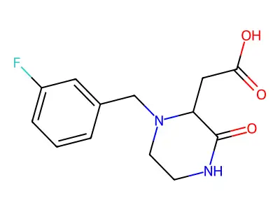 [1-(3-Fluoro-benzyl)-3-oxo-piperazin-2-yl]-acetic acid structure