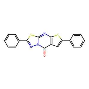 8H-(1,3,4)Thiadiazolo(3,2-a)thieno(2,3-d)pyrimidin-8-one, 2,6-diphenyl- structure