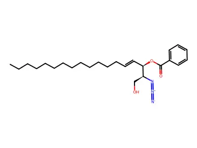 (2S,3R,4E)-2-Azido-3-benzoyloxy-4-octadecen-1-ol structure