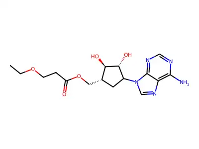 Cyclaradine-5'-ethoxypropionate structure