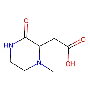 2-(1-Methyl-3-oxopiperazin-2-yl)acetic acid structure