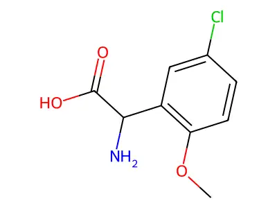 2-Amino-2-(5-chloro-2-methoxyphenyl)acetic acid structure