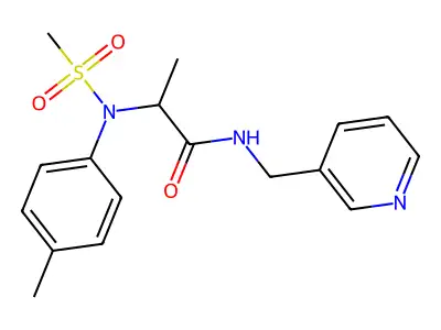 2-(4-methyl-N-methylsulfonylanilino)-N-(pyridin-3-ylmethyl)propanamide structure