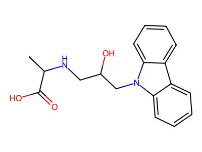 N-[3-(9H-carbazol-9-yl)-2-hydroxypropyl]alanine structure