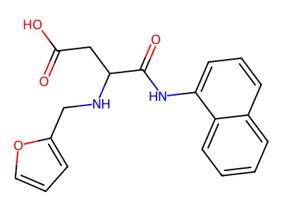 3-((Furan-2-ylmethyl)amino)-4-(naphthalen-1-ylamino)-4-oxobutanoic acid structure