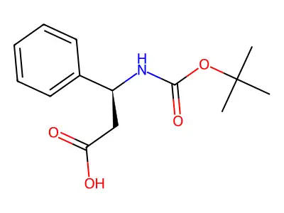 (3S)-3-{[(tert-butoxy)carbonyl]amino}-3-phenylpropanoic acid structure