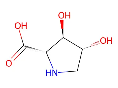 (2S,3R,4R)-3,4-dihydroxypyrrolidine-2-carboxylic acid structure