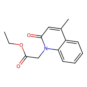 ethyl 2-[4-methyl-2-oxo-1(2H)-quinolinyl]acetate structure