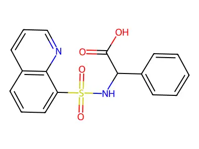 2-Phenyl-2-(quinoline-8-sulfonamido)acetic acid structure