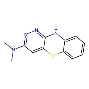 N,N-dimethyl-10H-pyridazino[4,3-b][1,4]benzothiazin-3-amine structure