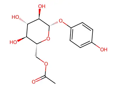 6-O-Acetylarbutin structure