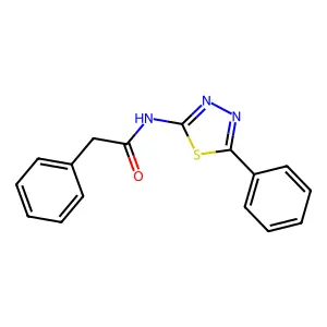 2-phenyl-N-(5-phenyl-1,3,4-thiadiazol-2-yl)acetamide structure