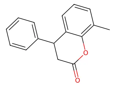 8-Methyl-4-phenyl-3,4-dihydrochromen-2-one structure