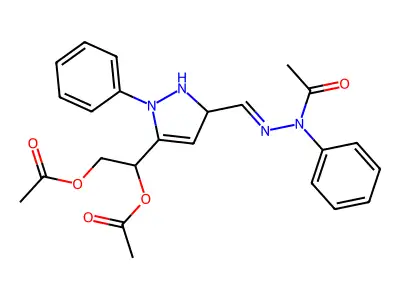 [[5-(1,2-Dihydroxyethyl)-1-phenylpyrazol-3-yl]methylene]phenylhydrazide diacetate acetic acid structure