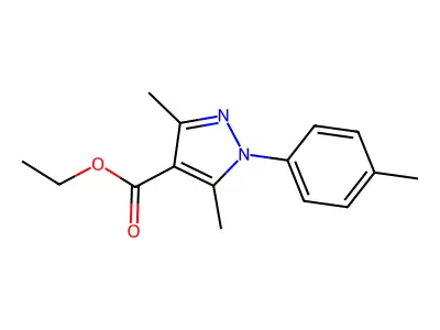 ethyl 3,5-dimethyl-1-(4-methylphenyl)-1H-pyrazole-4-carboxylate structure