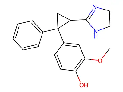 m-Methoxy-p-hydroxycibenzoline structure