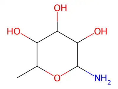 2-Amino-6-methyloxane-3,4,5-triol structure
