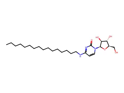N(4)-hexadecyl-1-arabinofuranosylcytosine structure