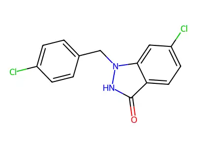 1H-Indazol-3-ol, 1-(p-chlorobenzyl)-6-chloro- structure