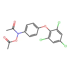 Acetamide, N-(acetyloxy)-N-(4-(2,4,6-trichlorophenoxy)phenyl)- structure