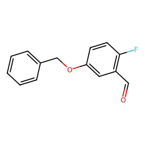 Benzaldehyde, 2-fluoro-5-(phenylmethoxy)- structure