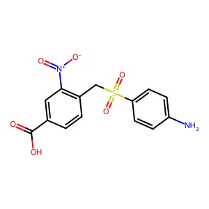 4-(((4-Aminophenyl)sulfonyl)methyl)-3-nitrobenzoic acid structure