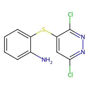 2-(3,6-Dichloropyridazin-4-yl)sulfanylaniline structure