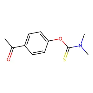 O-(4-acetylphenyl) N,N-dimethylcarbamothioate structure