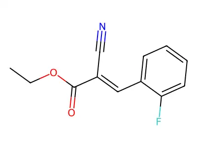 2-Propenoic acid, 2-cyano-3-(2-fluorophenyl)-, ethyl ester structure
