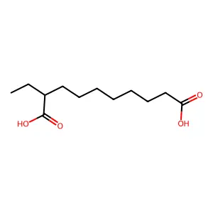 Decanedioic acid, 2-ethyl- structure