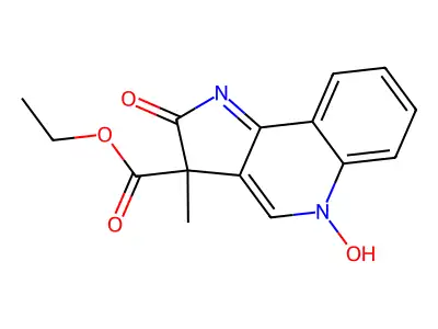 Ethyl 5-hydroxy-3-methyl-2-oxopyrrolo[3,2-c]quinoline-3-carboxylate structure