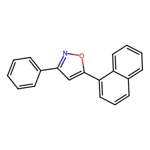 Isoxazole, 5-(1-naphthyl)-3-phenyl- structure