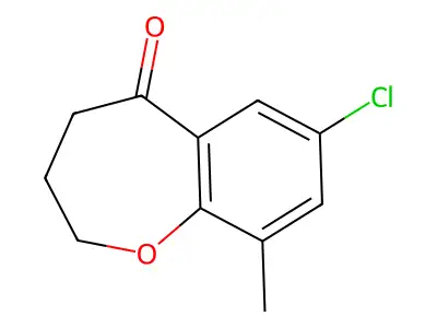 7-Chloro-9-methyl-3,4-dihydro-2H-benzo[b]oxepin-5-one structure