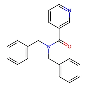 N,N-dibenzylpyridine-3-carboxamide structure