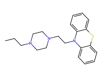 Phenothiazine, 10-(2-(4-propyl-1-piperazinyl)ethyl)- structure