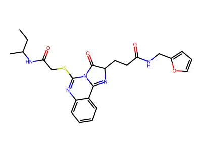 3-[5-({[(butan-2-yl)carbamoyl]methyl}sulfanyl)-3-oxo-2H,3H-imidazo[1,2-c]quinazolin-2-yl]-N-[(furan-2-yl)methyl]propanamide structure