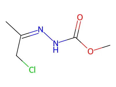 Methyl N-(1-chloropropan-2-ylideneamino)carbamate structure