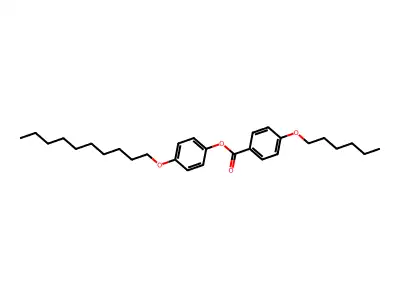 Benzoic acid, 4-(hexyloxy)-, 4-(decyloxy)phenyl ester structure