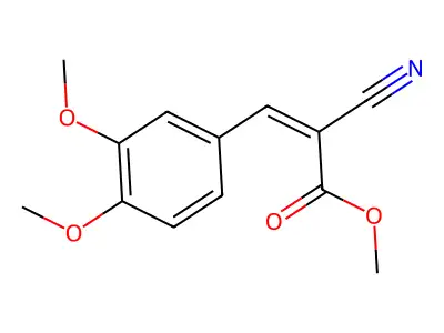 2-Propenoic acid, 2-cyano-3-(3,4-dimethoxyphenyl)-, methyl ester structure