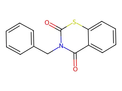 3-Benzyl-1,3-benzothiazine-2,4-dione structure