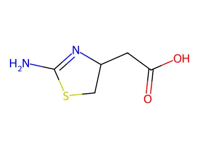 2-(2-Amino-2-thiazolin-4-yl)acetic acid structure