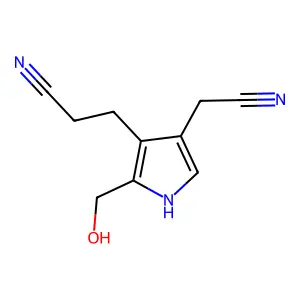 1H-Pyrrole-3-propanenitrile, 4-(cyanomethyl)-2-(hydroxymethyl)- structure