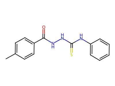 2-(4-methylbenzoyl)-N-phenylhydrazinecarbothioamide structure