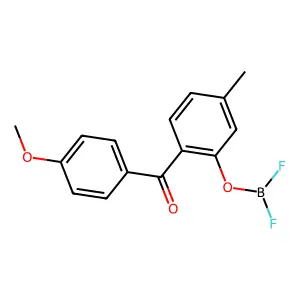 (2-((Difluoroboryl)oxy)-4-methylphenyl)(4-methoxyphenyl)methanone structure