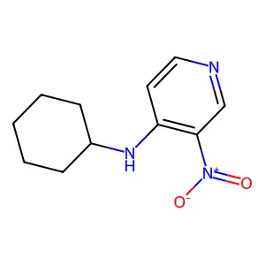 N-cyclohexyl-3-nitropyridin-4-amine structure