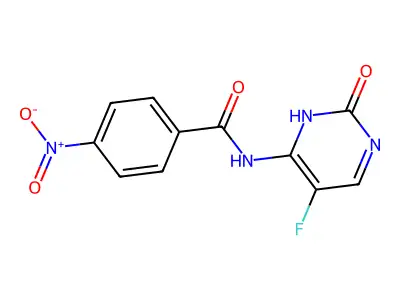 N-(5-Fluoro-2-oxo-2,3-dihydropyrimidin-4-yl)-4-nitrobenzamide structure