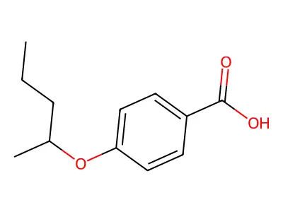 4-[(2S)-pentan-2-yl]oxybenzoic acid structure